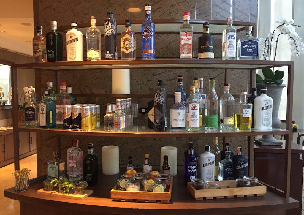 Discovery Primea’s Gilarmi Gin Station offers a variety of gins and condiments; IMAGE: Jonathan Kingsu