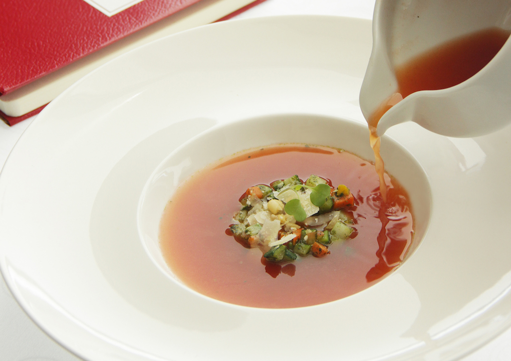 Traditional Provençal pesto soup