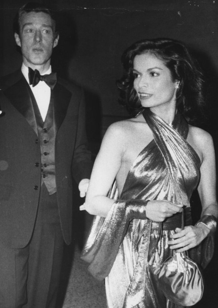Halston with Bianca Jagger on a night out at Studio 54