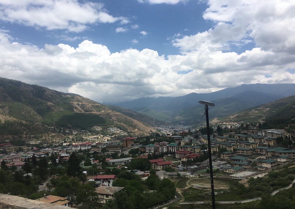 Overlooking the city of Thimpu