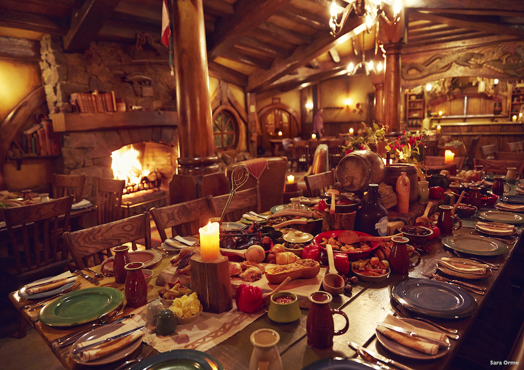 The Green Dragon Inn is the newest addition to Hobbiton and serves specially brewed wines, ales, and cider