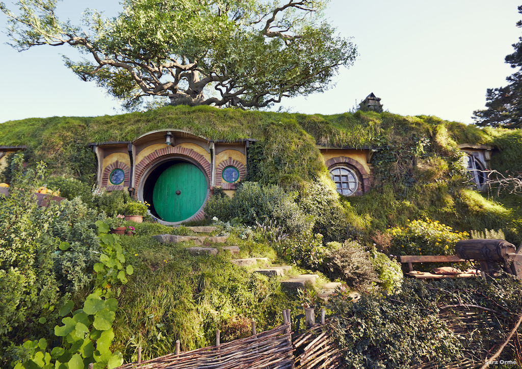 The Hobbiton movie set has 44 Hobbit holes built on its rolling hills. 