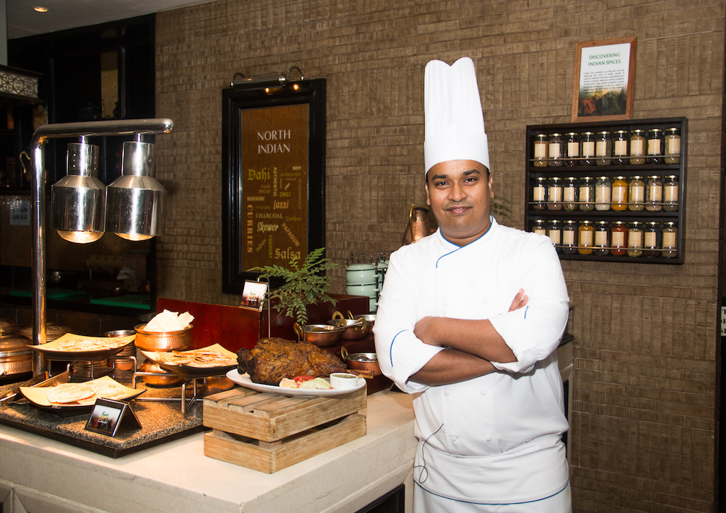 Chef Halim Ali khan Indian Master Chief serves his Roast Lamb dish