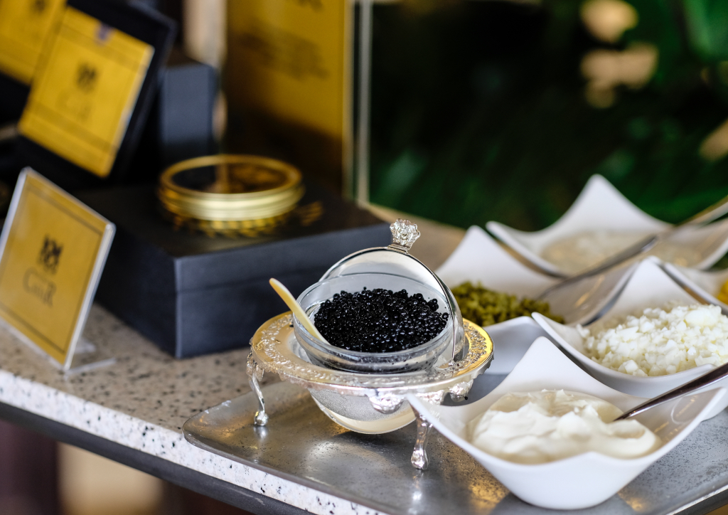 Caviar was served during the countryside feast