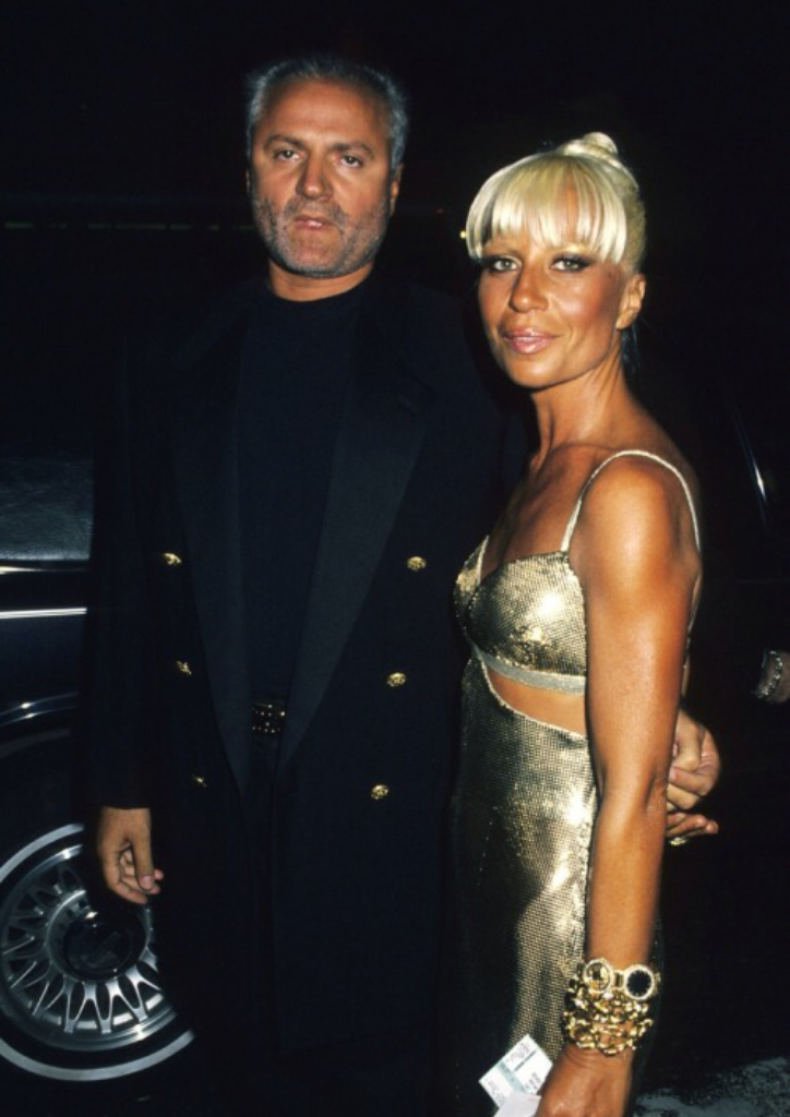Gianni Versace with his sister Donatella