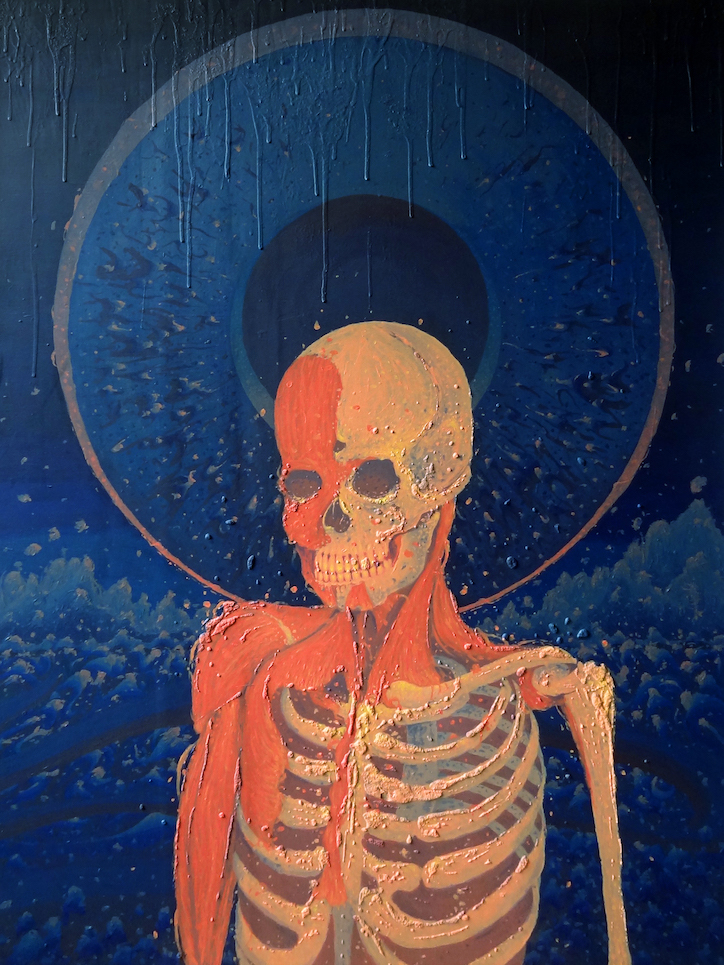 Cozythrias, Moment (48 x 36 inches, acrylic on canvas, 2018)