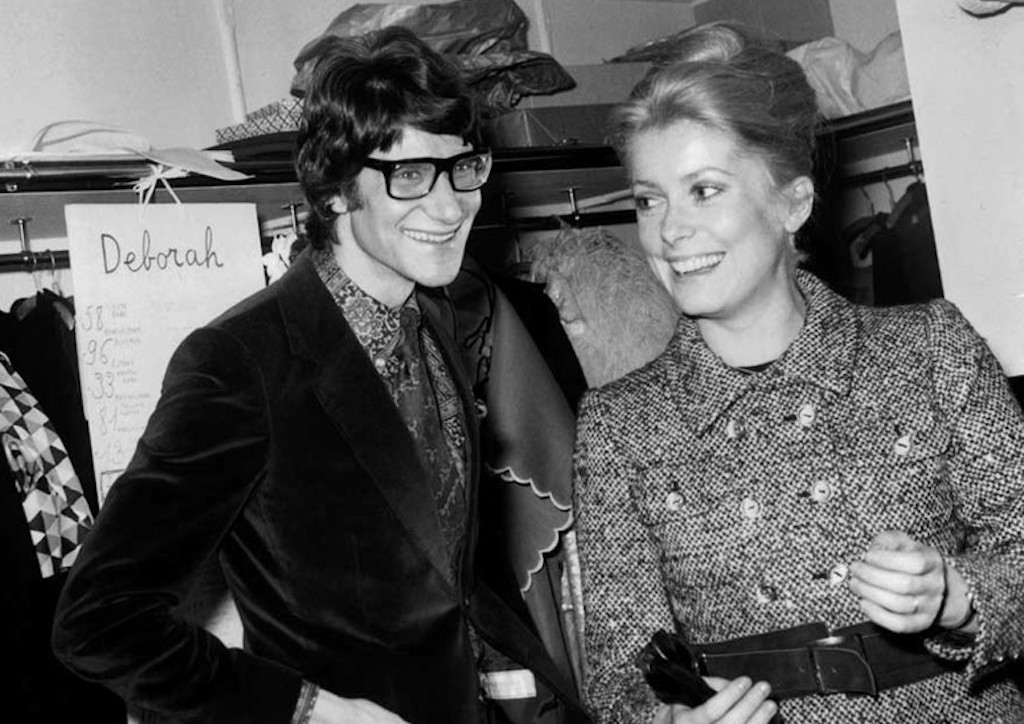 Yves Saint Laurent had a close relationship with Frencha actress Catharine Deneueve