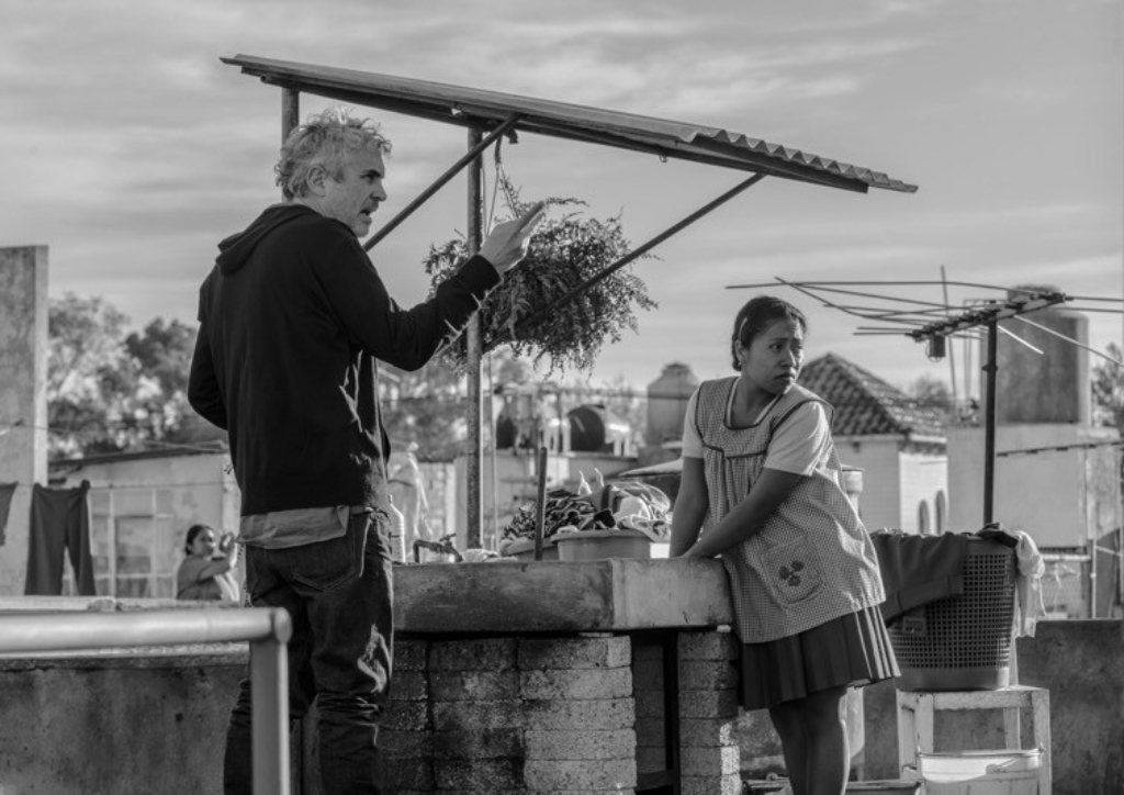 Alfonso Cuaron directing Roma (2018)