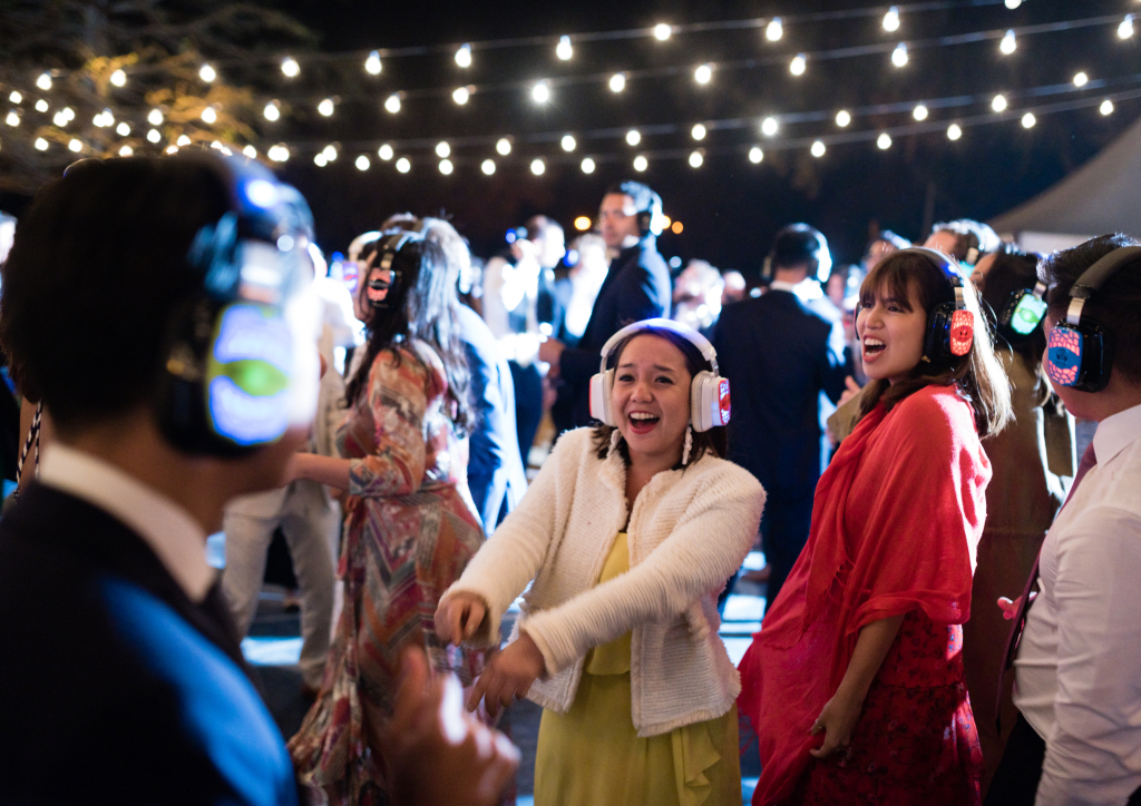 Guests danced the night away during the silent disco (Photograph by Viera Photographics)