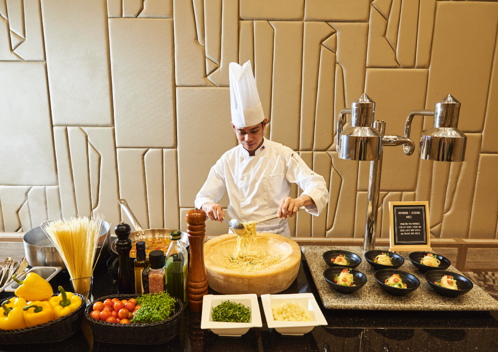 Live cooking stations at available at your events at Marquis Events Place by request (Photograph by Hub Pacheco)