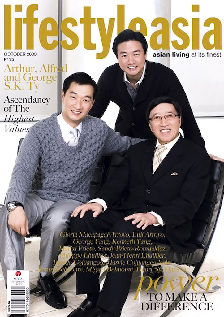 Arthur, Alfred and George S.K. Ty for Lifestyle Asia October 2018 (Photograph by Arlu Gomez)