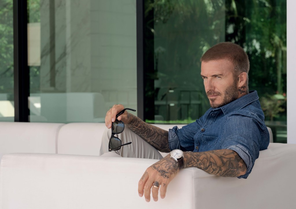 David Beckham wears the Tudor Glamour Double Date, claiming that it is the ideal wristwatch for his new lifestyle as a respected businessman