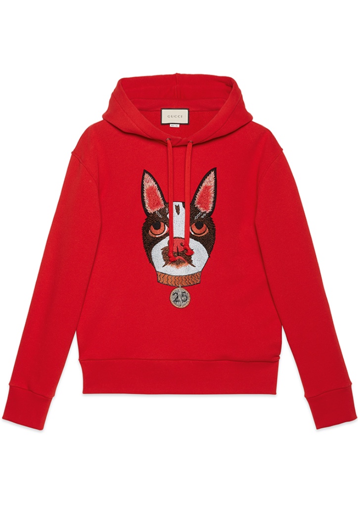 Gucci hoodie with dog embroidery