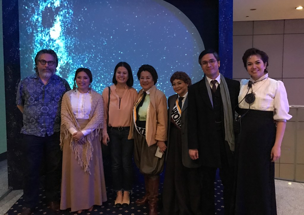 After the show: the current cast of Silent Sky with the Siguion-Reyna's - Carlos Siguion Reyna, Caisa Borromeo, Sara Siguion-Reyna, Bibeth Orteza, Naths Everett, Topper Fabregas and Cathy Azanza