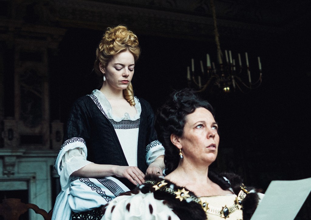 Emma Stone and Olivia Colman in The Favourite (2018)
