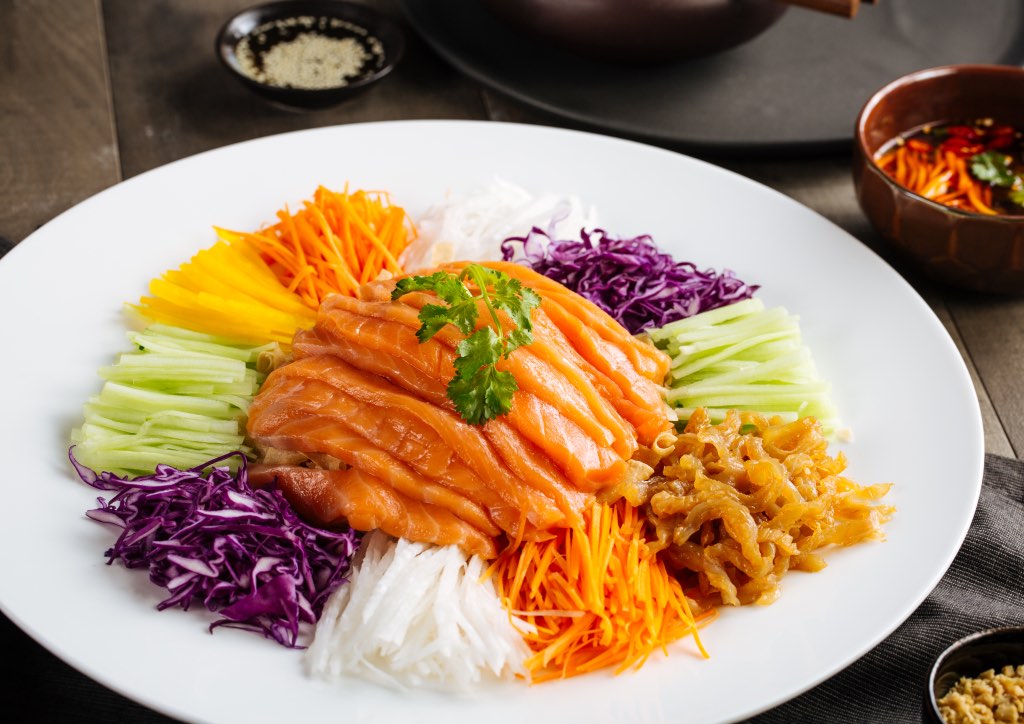 Order the "Yee Sang" for your traditional “Prosperity Toss”