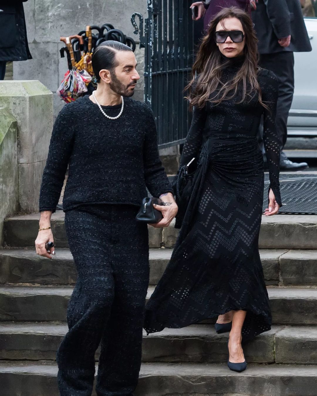 Marc Jacobs and Victoria Beckham at Vivienne Westwood Memorial